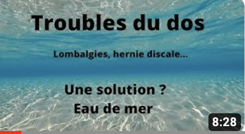 Lombalgie, douleurs du dos, hernie discale, l’eau de mer vous y avez pensé ?