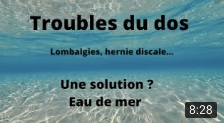 Lombalgie, douleurs du dos, hernie discale, l’eau de mer vous y avez pensé ?