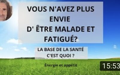 Santé et fatigue, où passe votre énergie ?